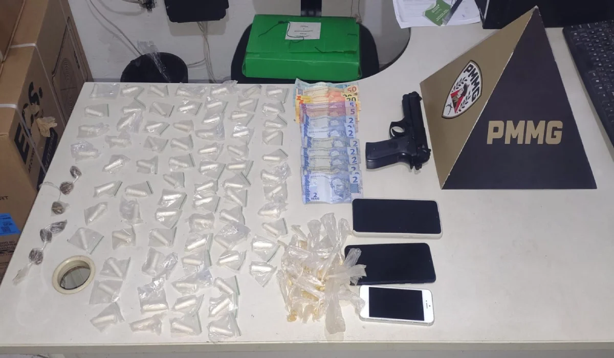 material apreendido em São Vicente de Minas