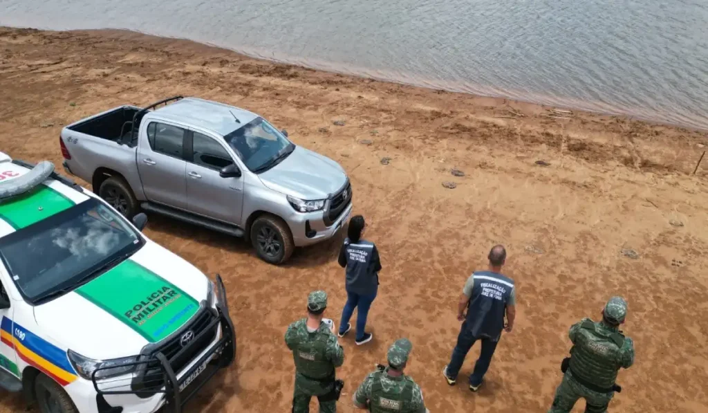 PJF e PM flagraram crime ambiental na Represa Dr. João Penido