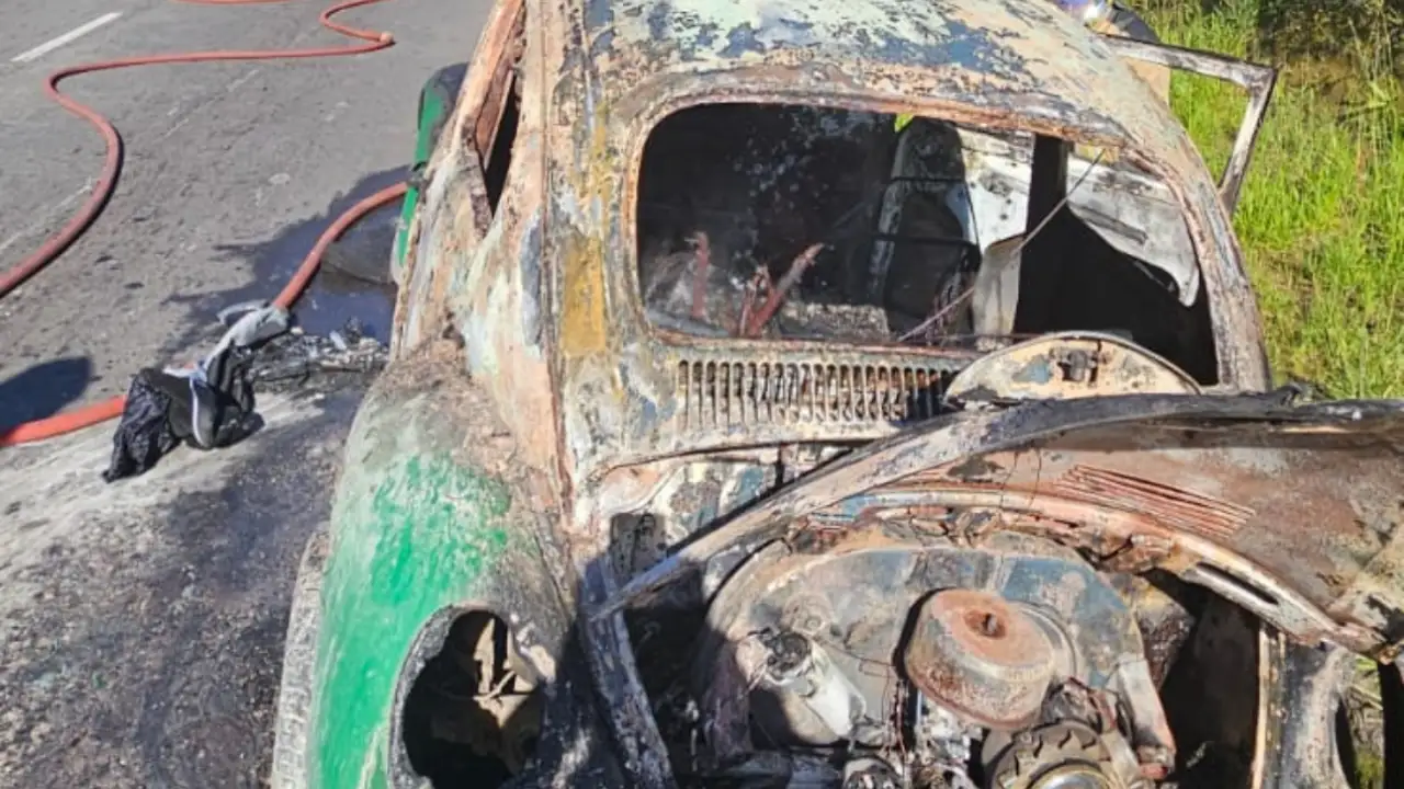 carro pega fogo bandeirantes incêndio