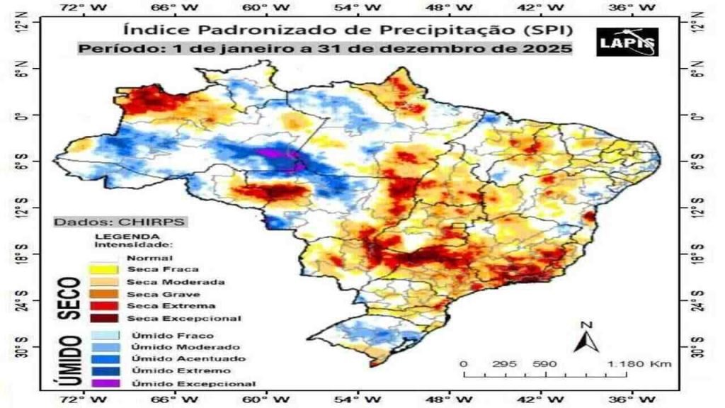 Levantamento aponta seca extrema na Zona da Mata em 2025