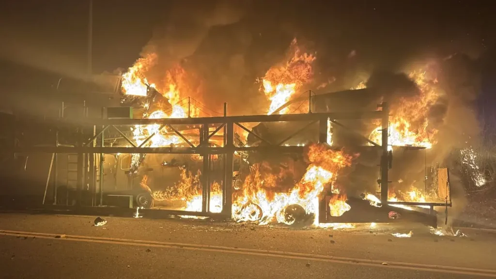 incendio caminhao cegonha