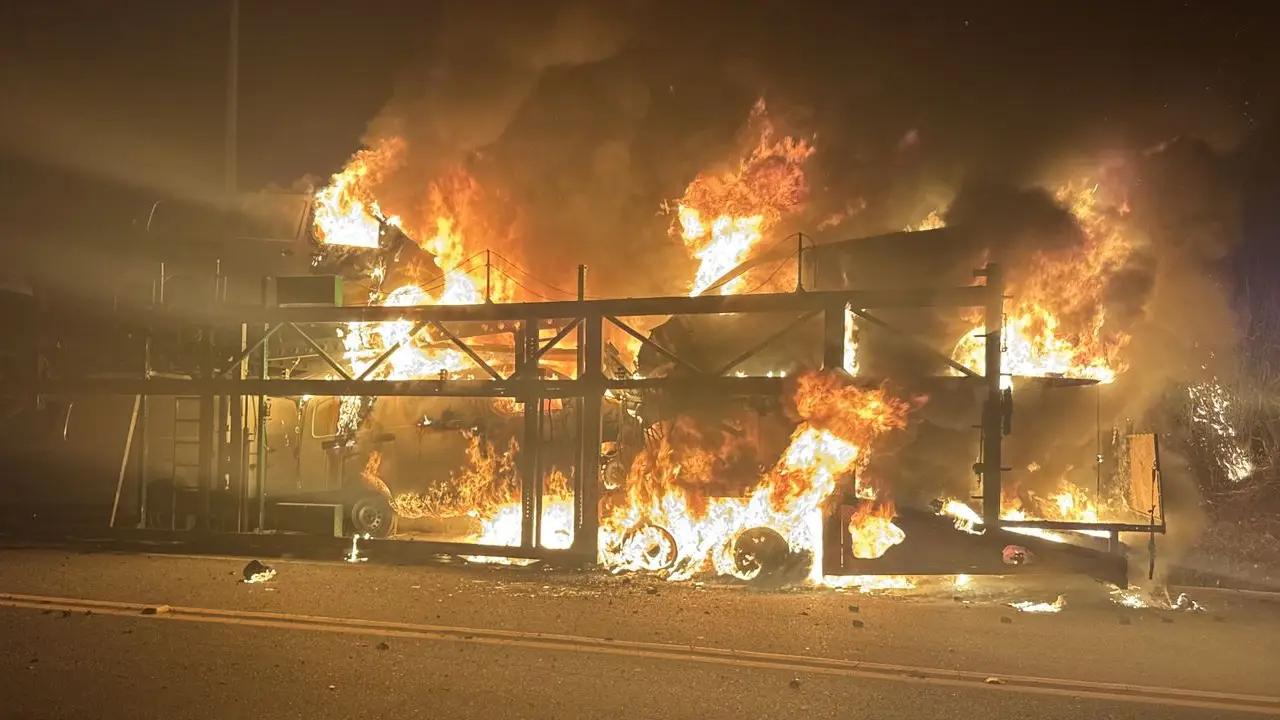 incendio caminhao cegonha