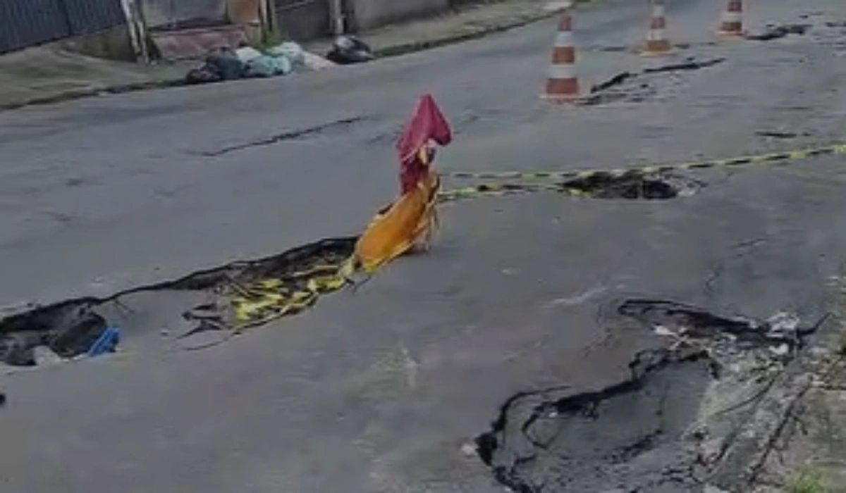 Situação Rua Comendador Pantaleone Arcuri, no bairro teixeiras, em Juiz de Fora