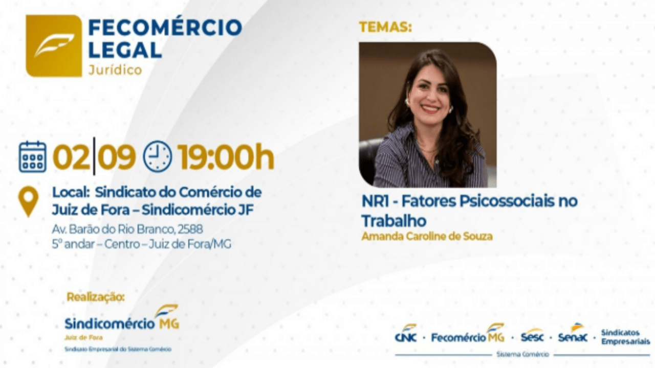 Palestra gratuita sobre saúde mental no trabalho será realizada em Juiz de Fora