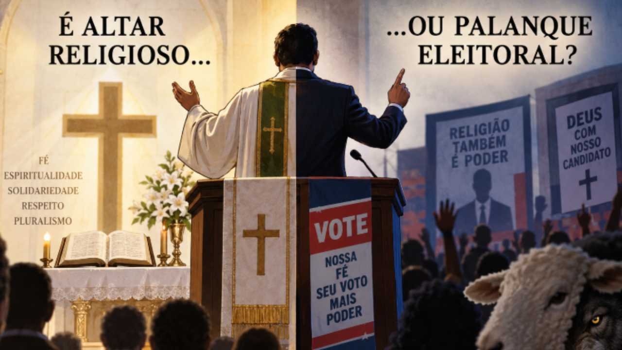 altar religioso ou palanque eleitoral_